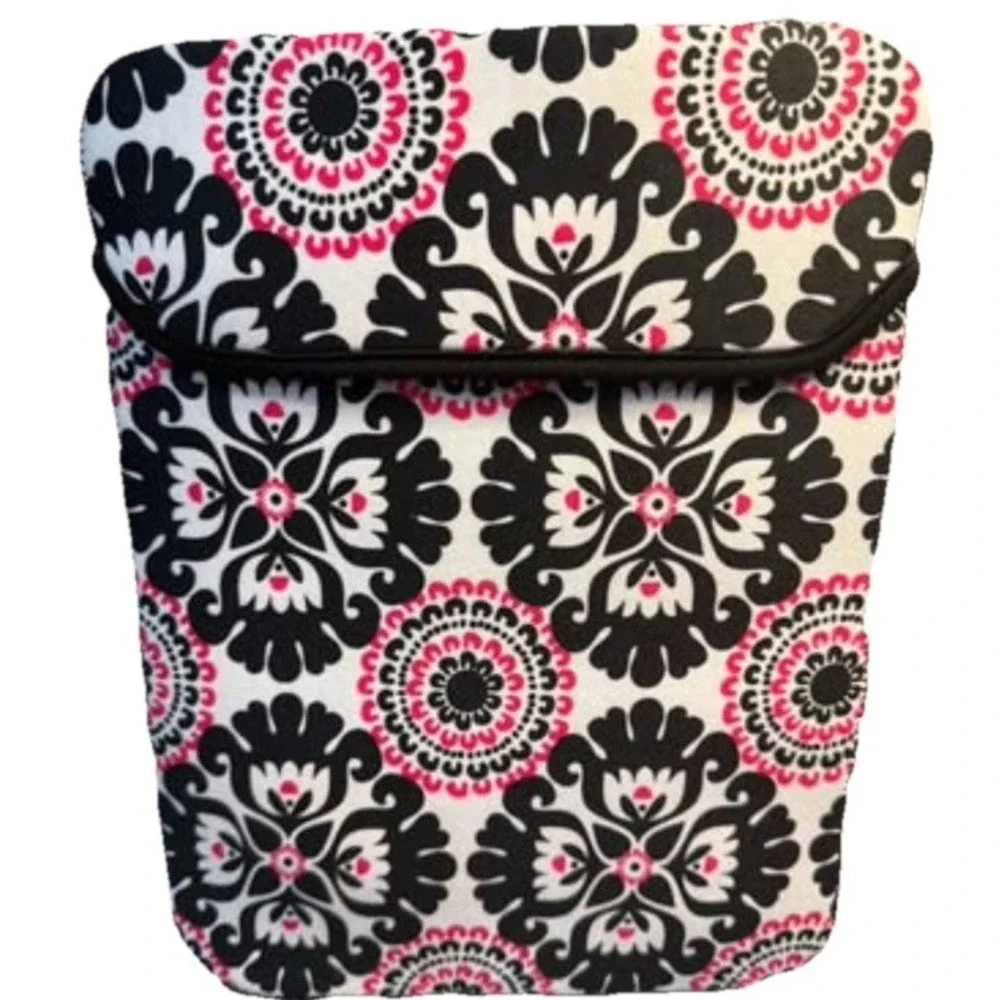 Thirty-One Tote A Tablet Sleeve Case Pink Pop Print 8 x 10 Soft Pocket NEW